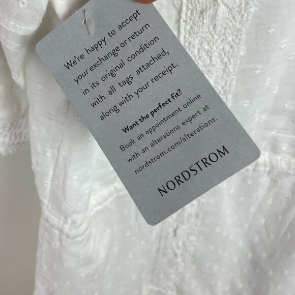 NWT Bardot Henriette White Mini Dress Lace CottonSize Medium or 8 Boho Romantic - Picture 13 of 16